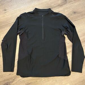 Lululemon Women's Black 1/4 Zip Pullover Long Sleeve Shirt Size L EUC